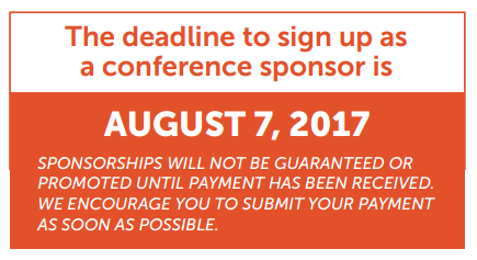 AC17_sponsor_deadline_v2 Conference Sponsor Deadline: August 7, 2017