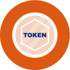 icon of a hexagon with the word Token in it