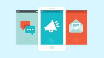Illustration of three mobile screens