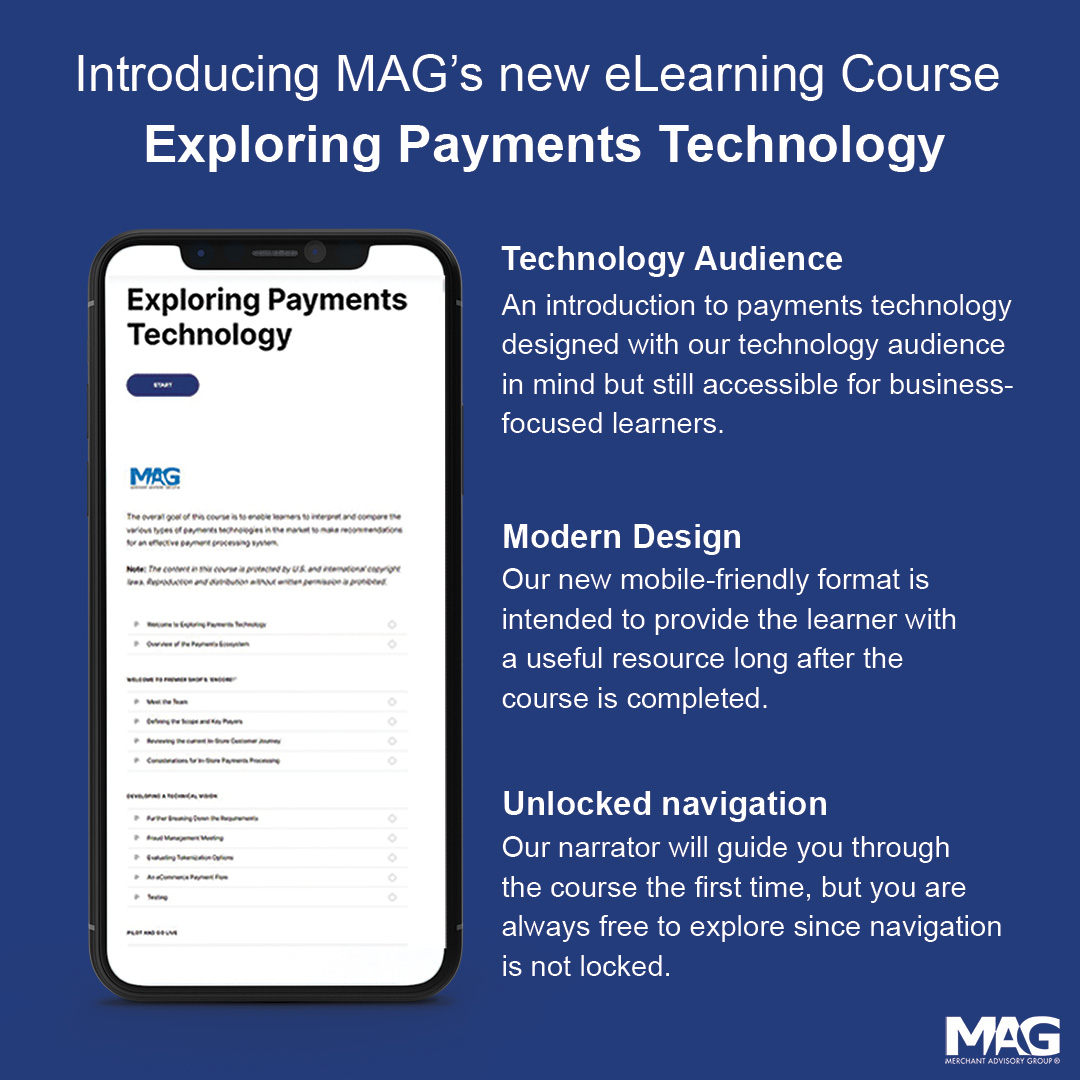 Introducting MAG's new eLearning Course Exploring Payments Technology