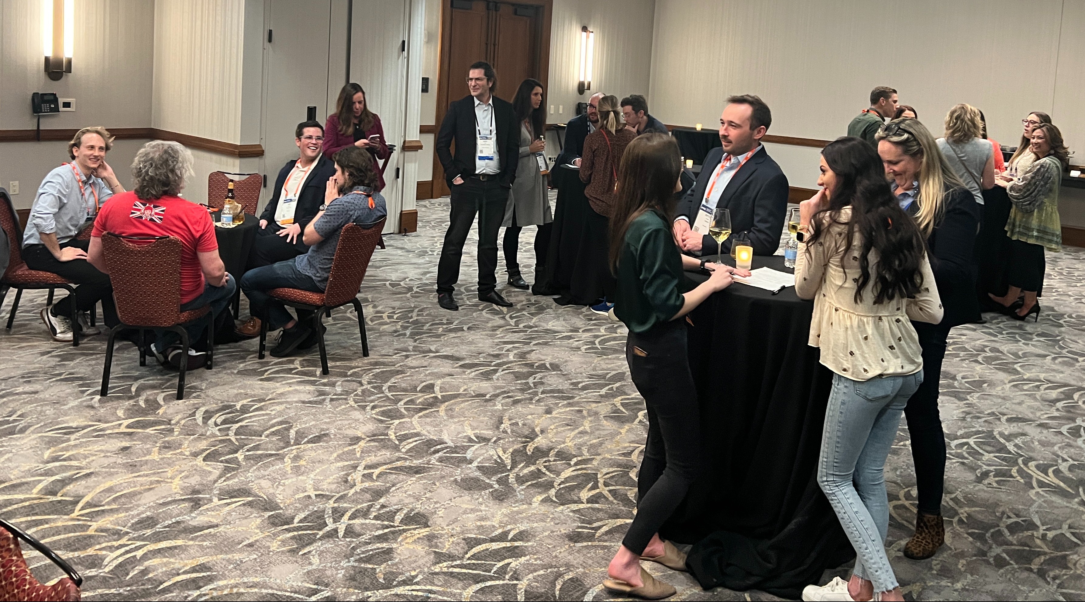 photo of a group of people at a reception